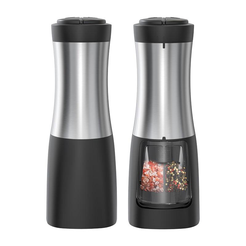 KLT Multifunctional 2 in 1 Base Charging Rechargeable Pepper and Salt Electric Shaker Grinder Mill with Base Kitchen Tools and Utensils KYMQ-8A/ 8B/ 8C